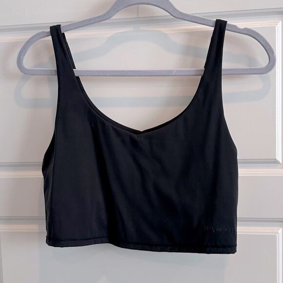 Bandier V-Neck Tempo Active Crop Tank Sports Bra - Picture 5 of 7